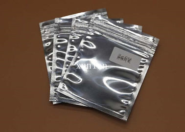 Anti sacos polis estáticos de prata brilhantes, saco Dissipative estático com zíper
