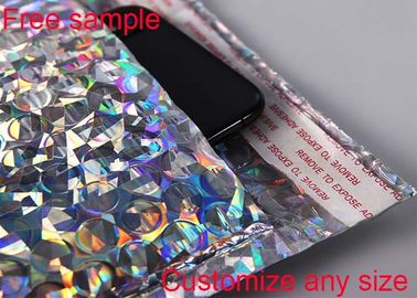 Algum arco-íris de Logo Metallic Bubble Wrap Envelopes do tamanho com forros claros da bolha