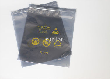 0.08～0.2 Mm Zipper ESD Anti Static Bags Flat Waterproof With Printing Logo